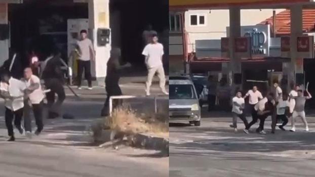 Mersin'de sopalı kavga kamerada