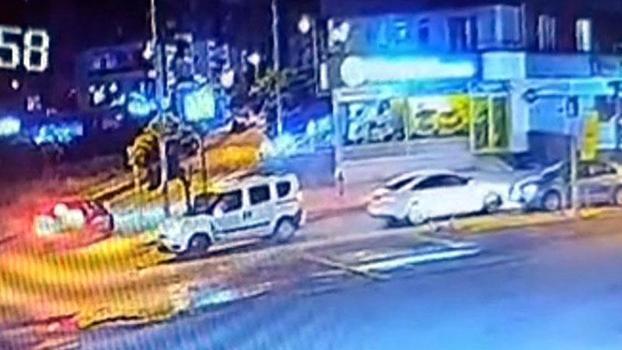 Edirne'de 4 aracın karıştığı kaza kamerada