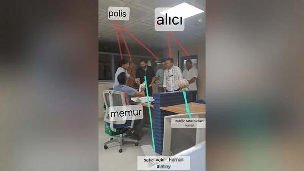 Tapu dairesinde dublörlü satış oyununa suçüstü