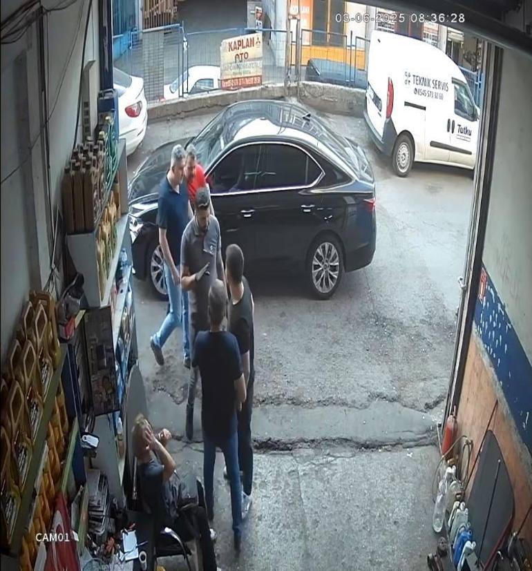 Küçükçekmece’de iş yerindeki kavga güvenlik kamerasında